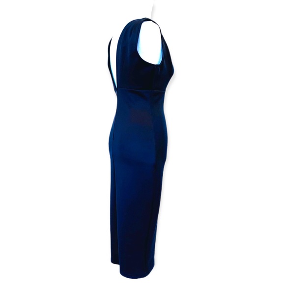 AX Paris | NW Plunge Hourglass Bodycon Midi Dress Navy Size 4 - Picture 9 of 16